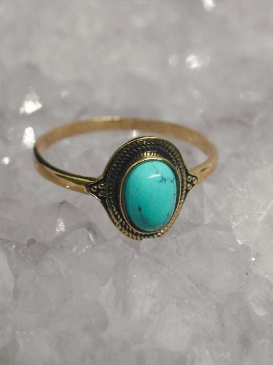 The Nomad Ring – Blue Howlite (Size P½ / 8 )
