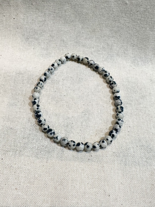 Dalmatian Jasper 4mm Bracelet