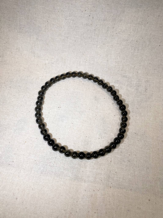 Gold Sheen Obsidian Bracelet 4mm