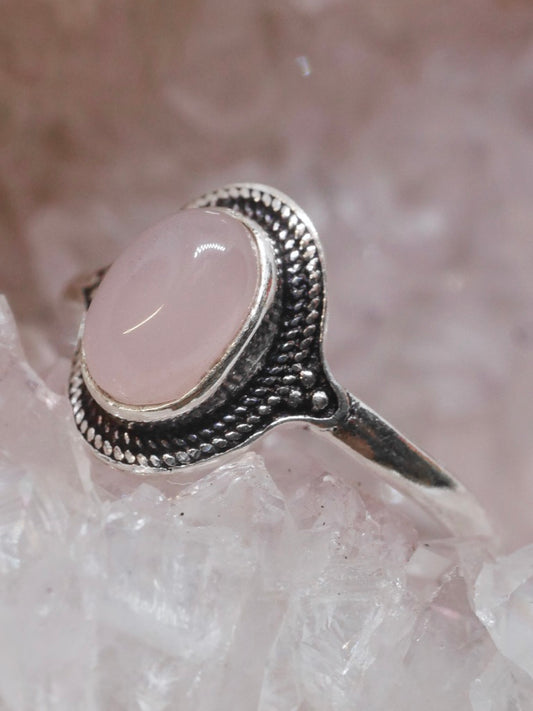 The Nomad Ring – Rose Quartz (Size N / 7)