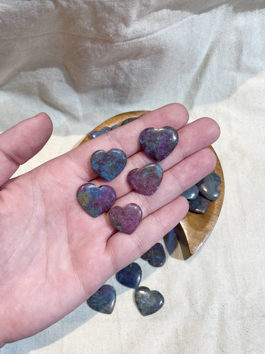 Ruby Kyanite Mini Hearts
