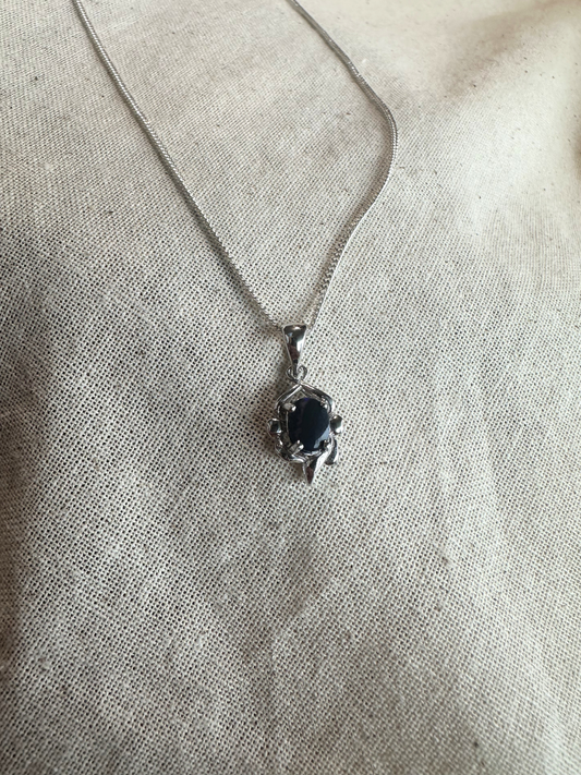 Australian Black Opal Pendant