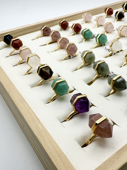 Gold Plated Double Terminated Adjustable Ring