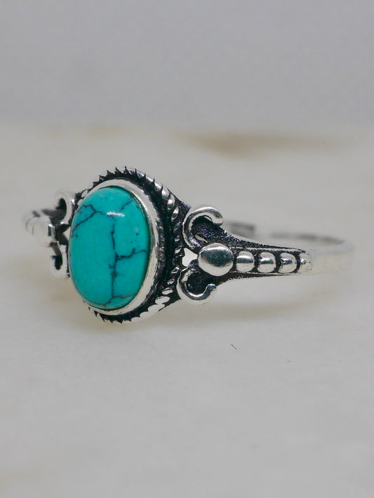 The Athena Ring – Blue Howlite (Size N / 7)