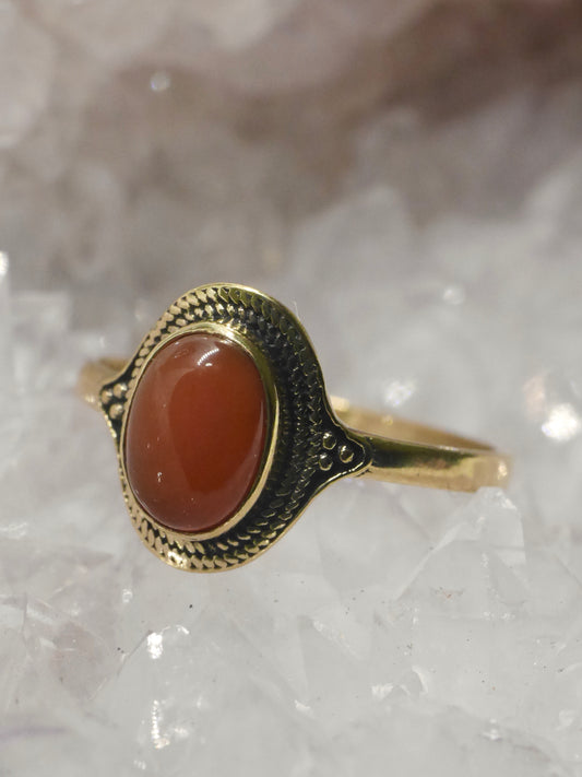 The Nomad Ring – Carnelian (Size L / 5.5 )