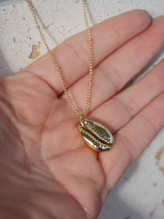 Gold Cowrie Shell Necklace