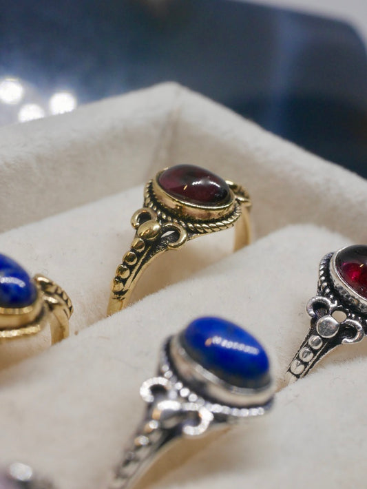 The Athena Ring – Garnet (Size P½ / 8)