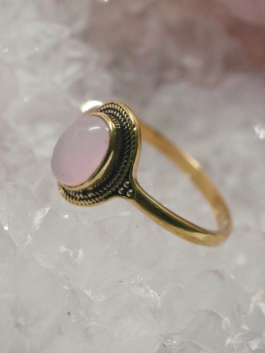 The Nomad Ring – Rose Quartz (Size N / 7 )