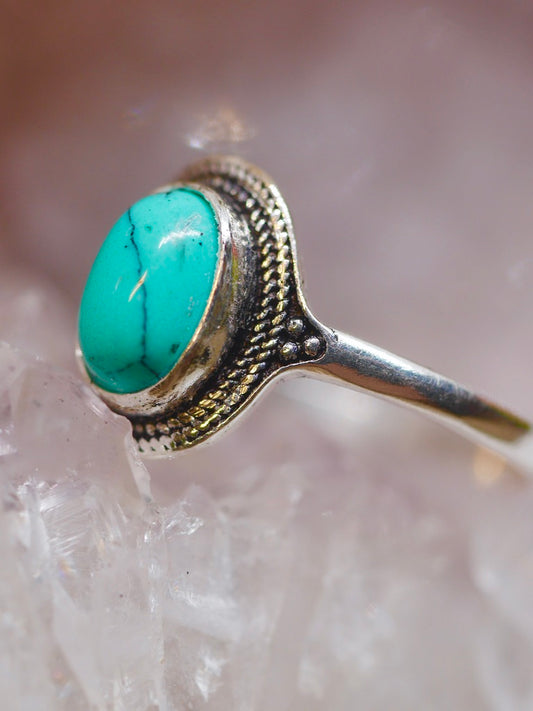 The Nomad Ring – Blue Howlite (Size L / 5.5)