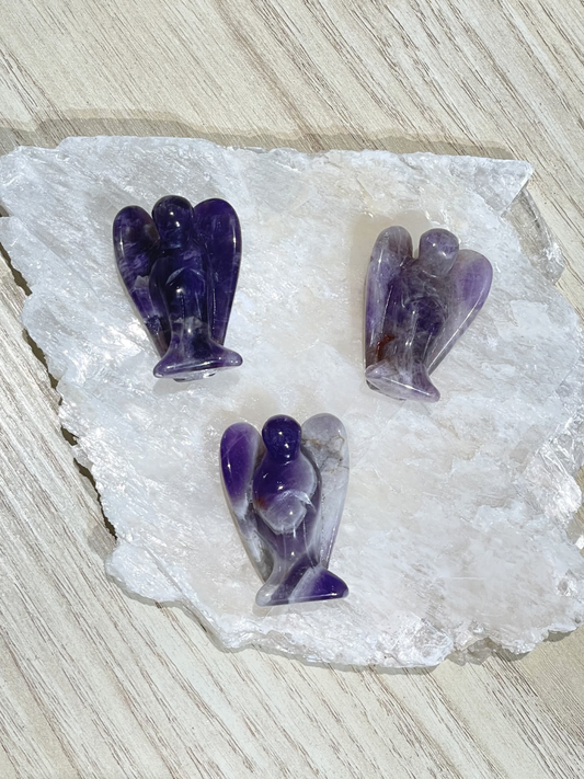 Amethyst Angel Carving