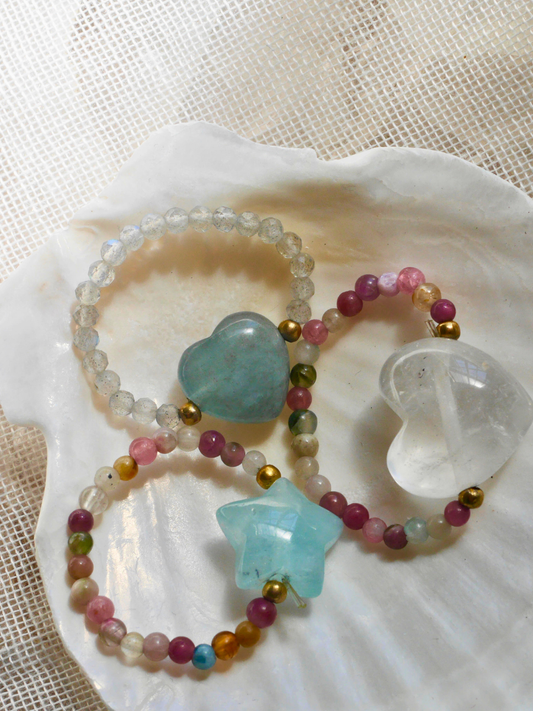 Beaded Ring - Heart, Moon or Stars