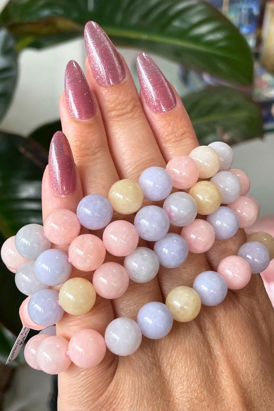 Cotton Candy Beryl Bracelet 10mm