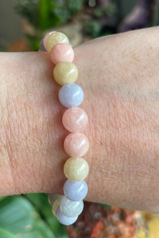 Cotton Candy Beryl Bracelet 8mm