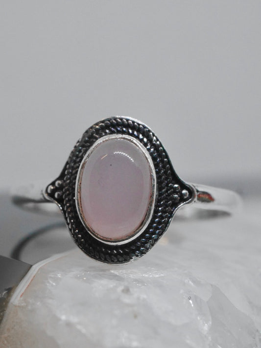 The Nomad Ring – Rose Quartz (Size N / 7)