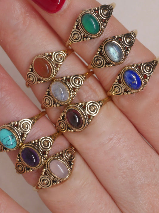 The Oracle Ring – Blue Howlite (Size N / 7)