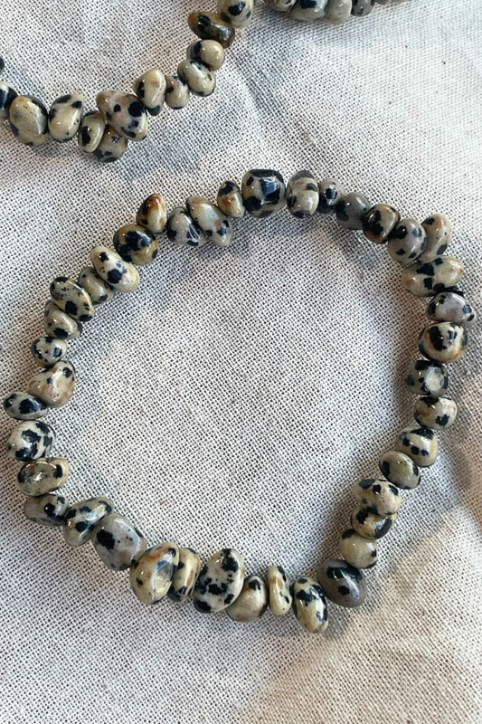 Dalmatian Jasper Chip Bracelet