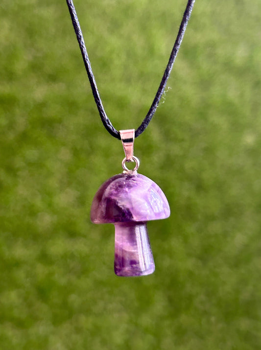 Amethyst Mushroom Necklace