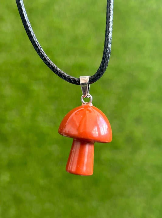 Red Jasper Mushroom Necklace