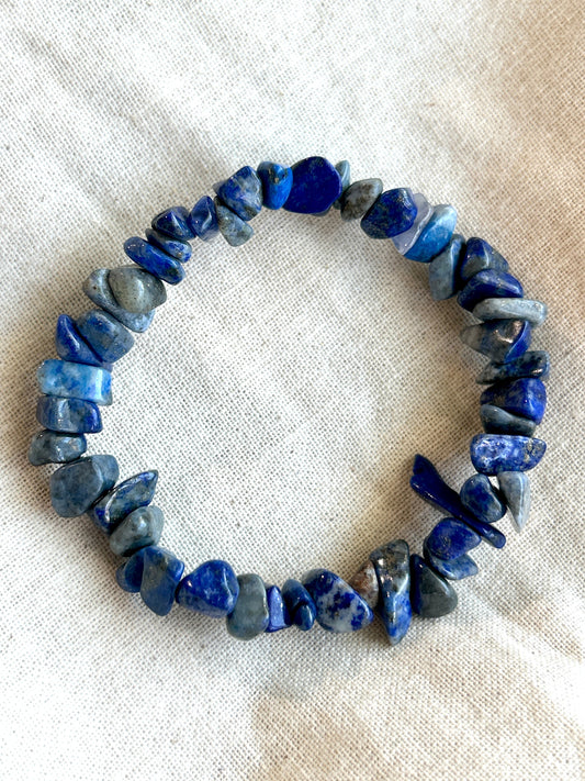 Lapis Chip Bracelet
