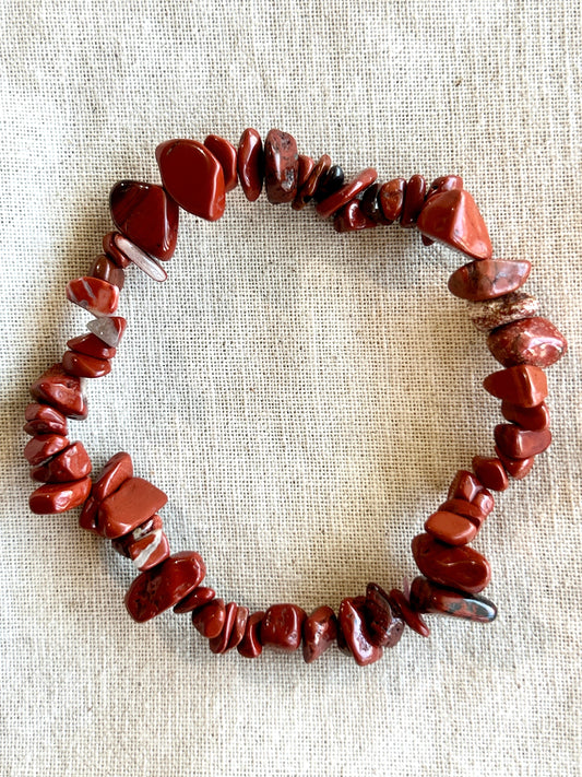 Red Jasper Chip Bracelet