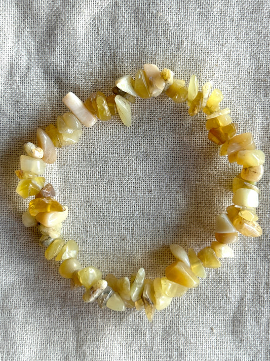 Yellow Opal Chip Bracelet