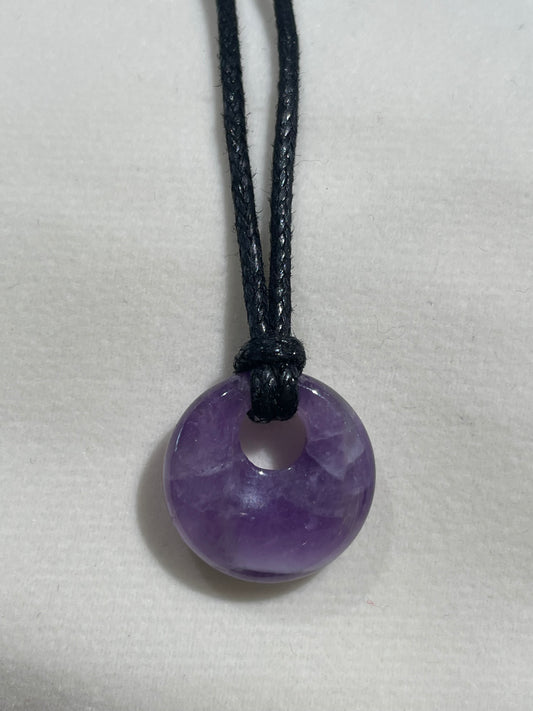 Amethyst Donut Necklace