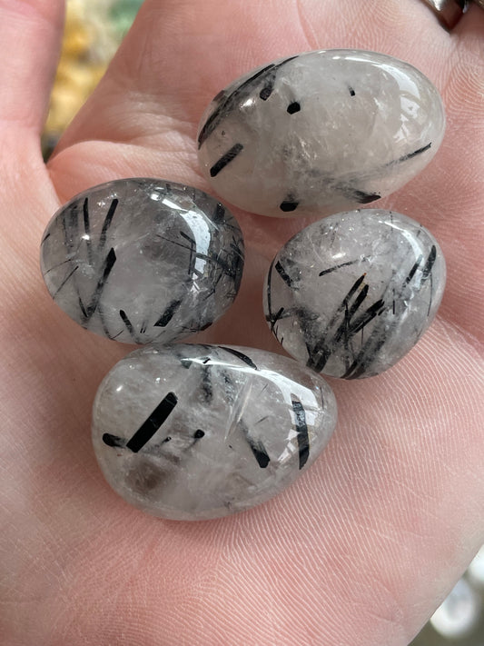 Tourmaline In Quartz Tumble