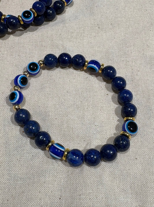 Lapis Evil Eye Bracelet