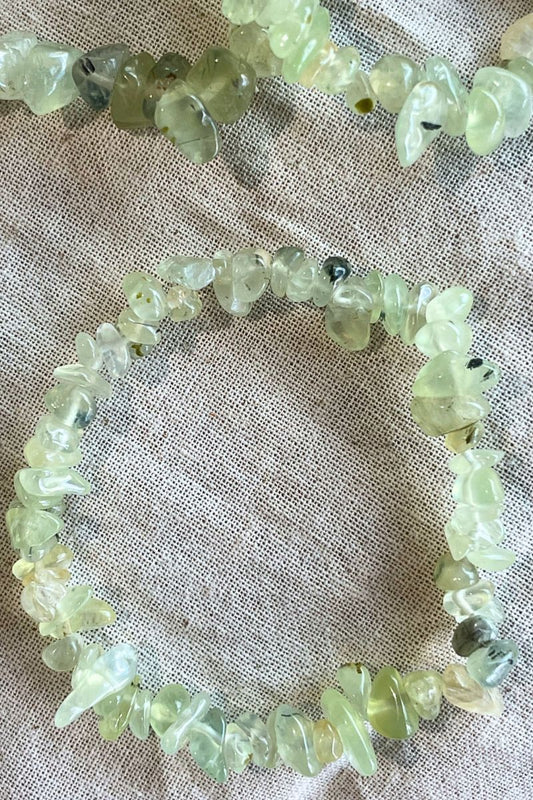 Prehnite Chip Bracelet