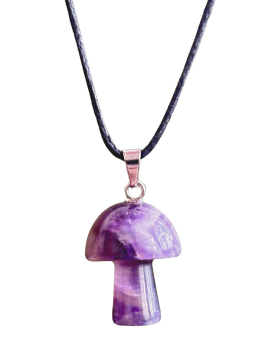 Amethyst Mushroom Necklace