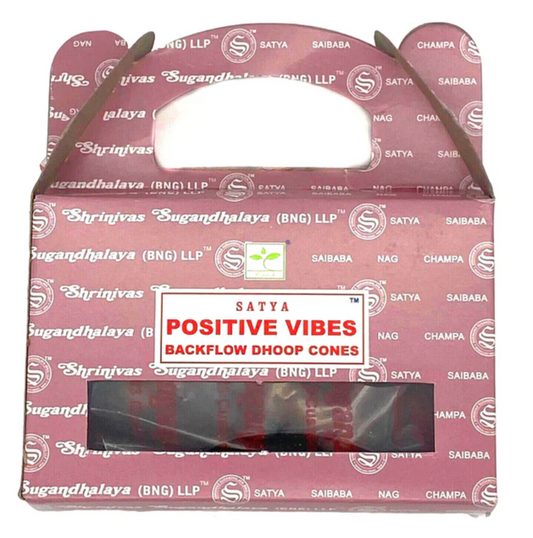 Satya Backflow Cones 24pk- Positive Vibes
