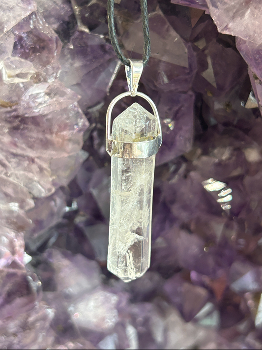 Clear Quartz Double Terminated Point Necklace
