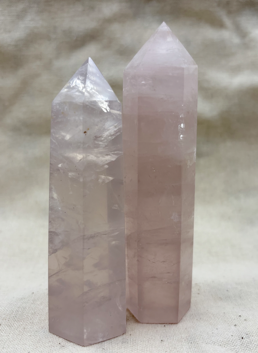Rose Quartz Crystal Tower