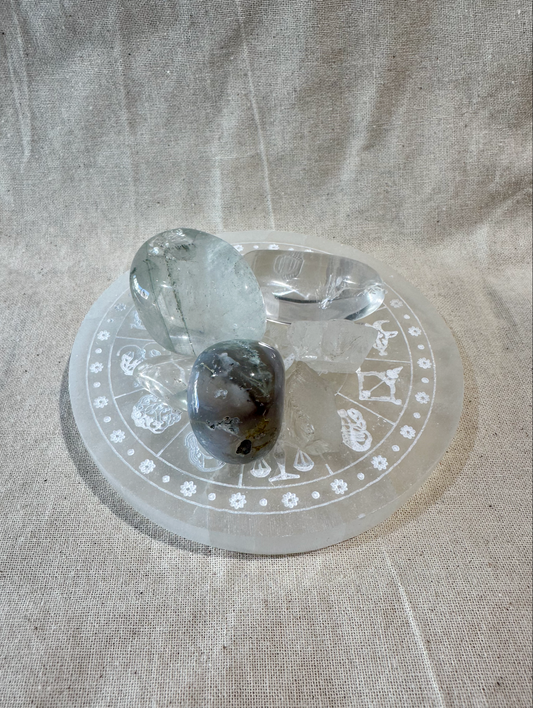 Selenite Zodiac Charging Plate