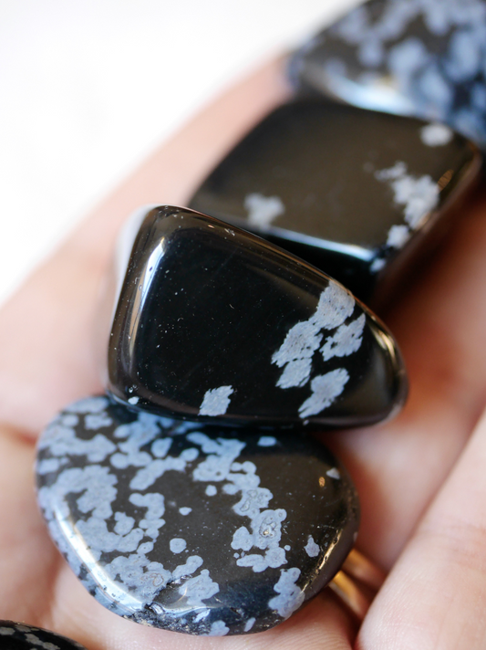 Snowflake Obsidian Tumbled Stones