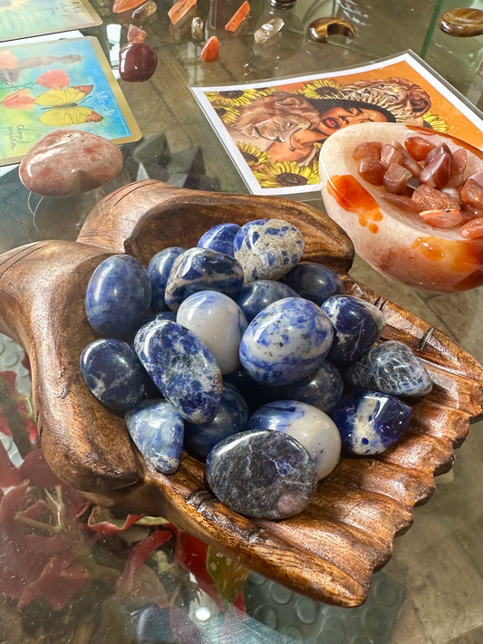 Sodalite tumbled stone