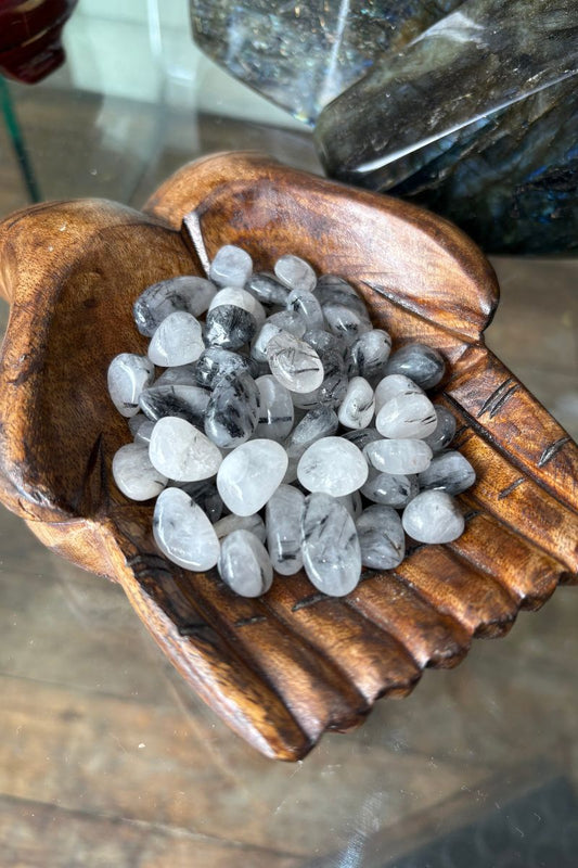 Tourmaline In Quartz Tumble - Small