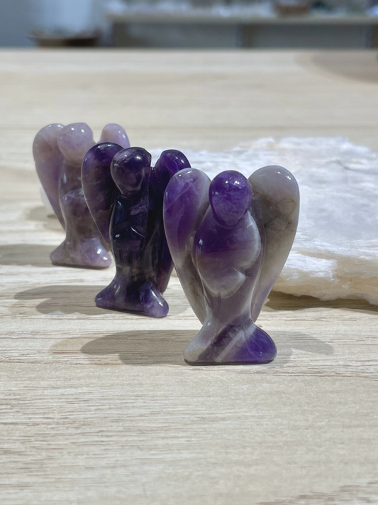 Amethyst Angel Carving