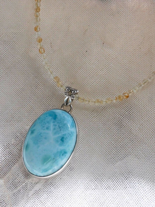 Larimar Oval Pendant