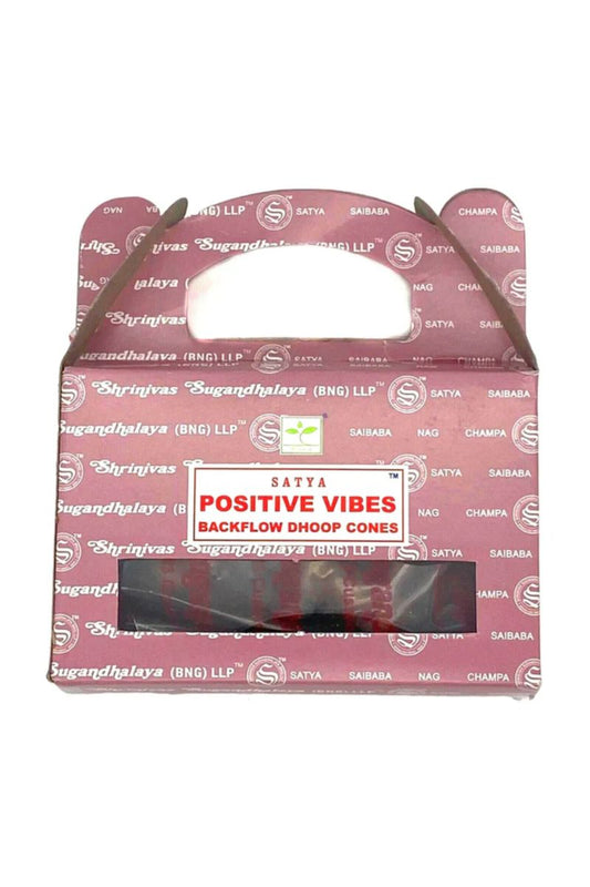 Satya Backflow Cones 24pk- Positive Vibes