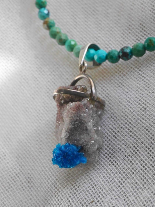 Raw Cavansite Pendant
