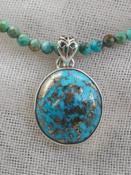 Round Turquoise Pendant