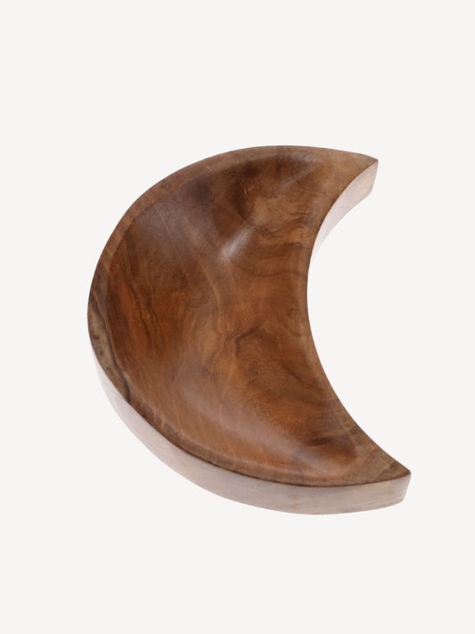 Teak Wood Bowl – Crescent Moon