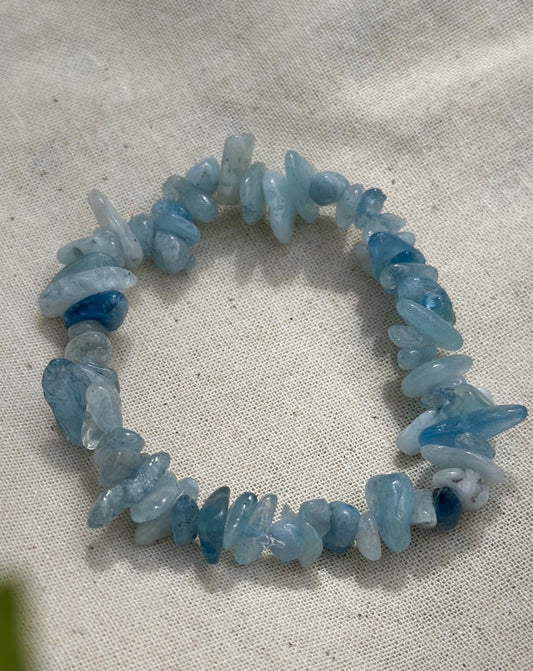 Aquamarine Polish Chip Bracelet