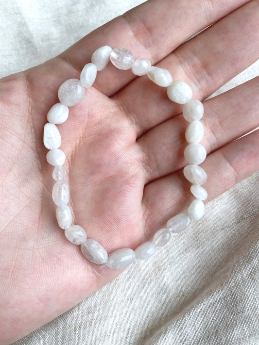 Moonstone Pebble Bracelet