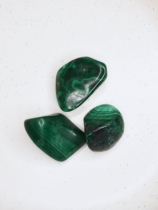 Malachite Tumbled Stone - Medium