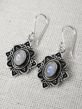 Load image into Gallery viewer, Silver plated Moonstone Earrings

