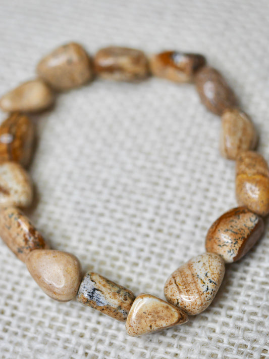Picture Jasper Tumbled Bracelet