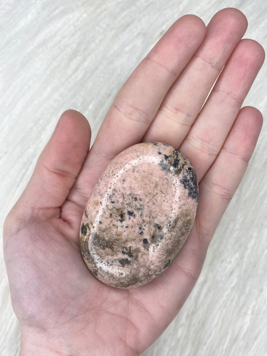 Rhodochrosite Palm Stone