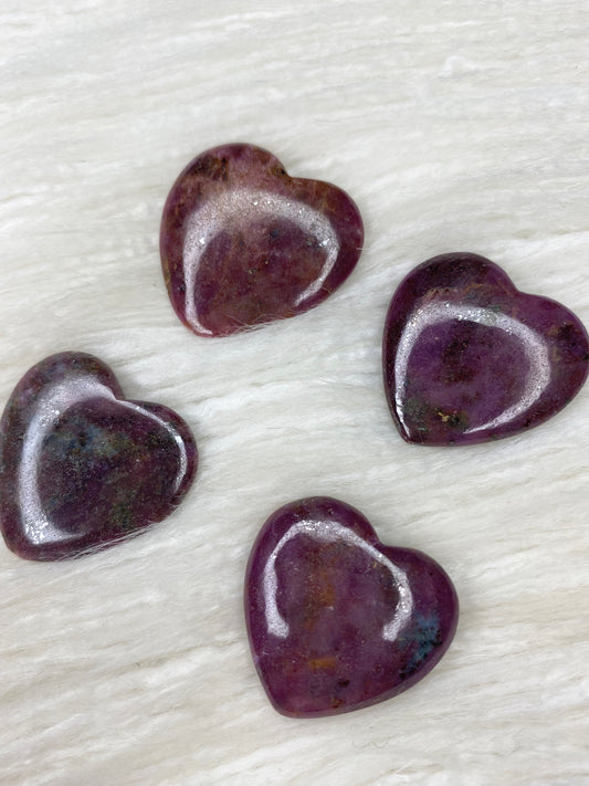 Ruby and Kyanite Heart